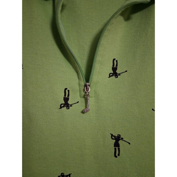 K.T. Golf Keneth Tool Green Top Zipper Size L Golfers Sleeveless - Picture 2 of 7